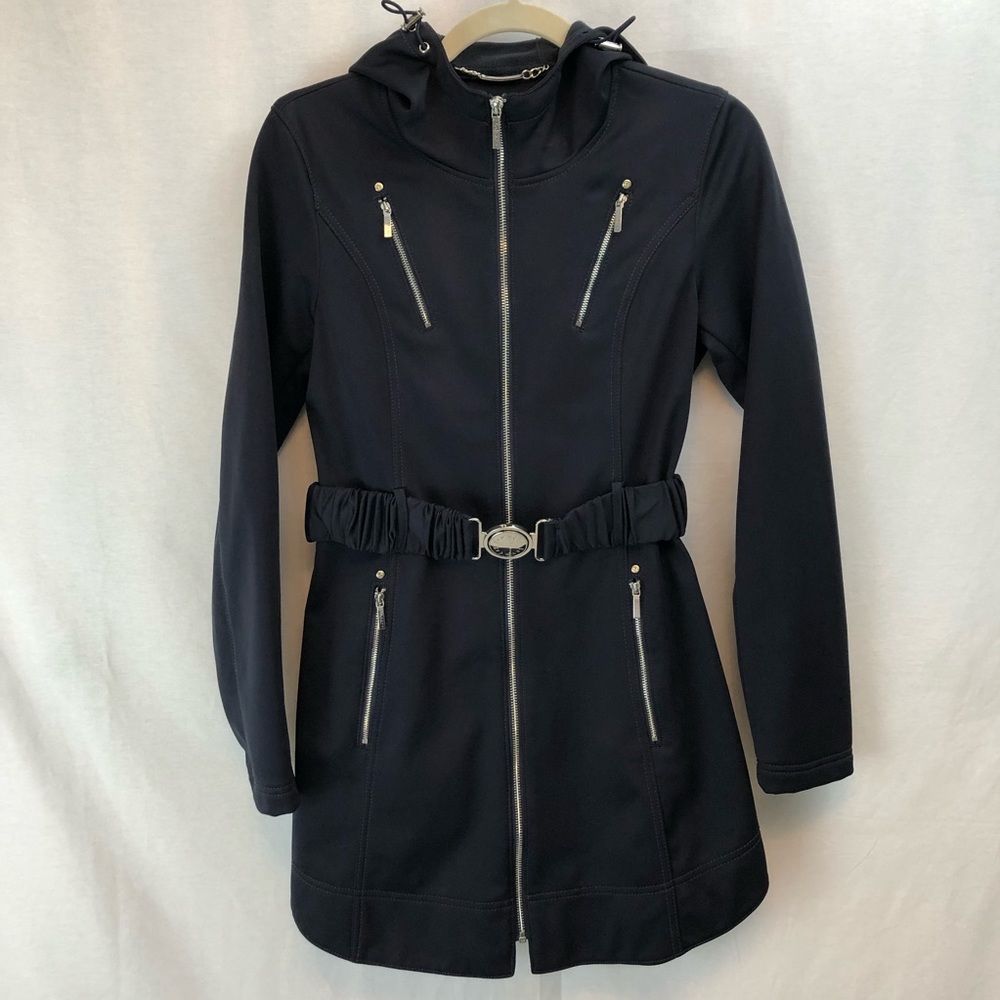 Laundry by Shelli Segal Belted Scuba Jacket